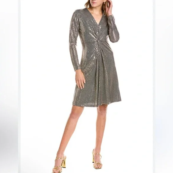 Elie Tahari Sequin Twist Cocktail Dress - Picture 2 of 13